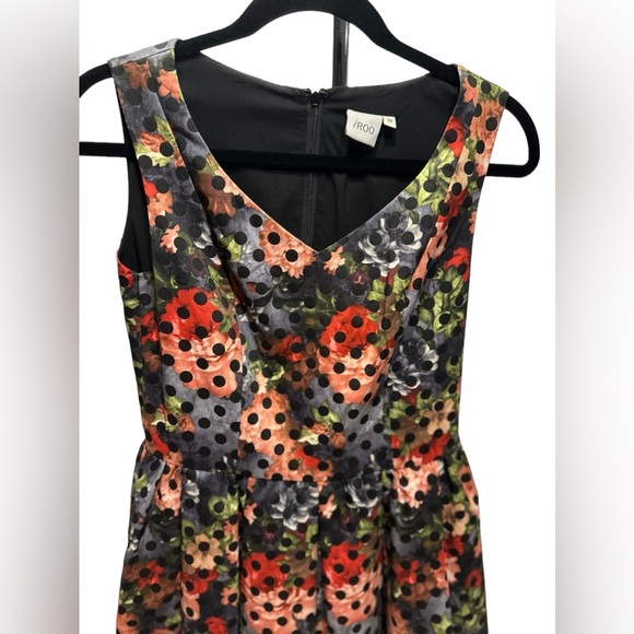 Iroo floral polkadots fit&flare mini dress size 38 - Picture 6 of 11